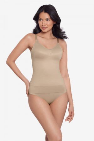 Women's Beige Comfy Curves Shaping Cami Shapewear - Miraclesuit USA | XK228042F6