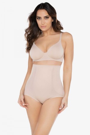 Women's Beige Waistline Brief Shapewear - Miraclesuit USA | LN663016O3