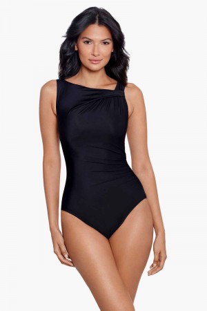 Women's Black Avra DD Cup One Piece - Miraclesuit USA | PR482218Z9