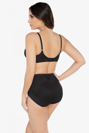 Women's Black Flexible Fit Firm Control Waistline Brief Shapewear - Miraclesuit USA | HI804650M0