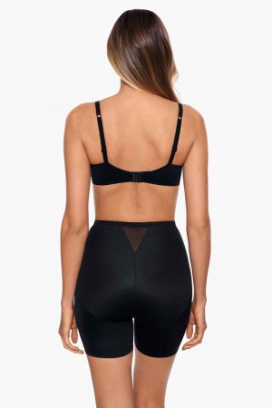 Women's Black Waistline Bike Short Shapewear - Miraclesuit USA | IT680208R3