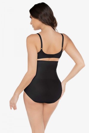 Women's Black Waistline Brief Shapewear - Miraclesuit USA | PA058985A4