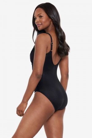 Women's Black New Sensations Madero DD Cups One Piece - Miraclesuit USA | UR193859Y2