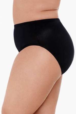 Women's Black Plus Size Basic Pant Swim Bottom - Miraclesuit USA | HS514491H3