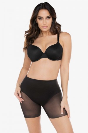 Women's Black Sheer Derriere X Firm Lift Boyshort Shapewear - Miraclesuit USA | MO387618L2