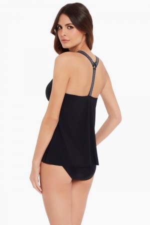 Women's Black Star StuDDed Carly Tankini Tops - Miraclesuit USA | LM225162I6