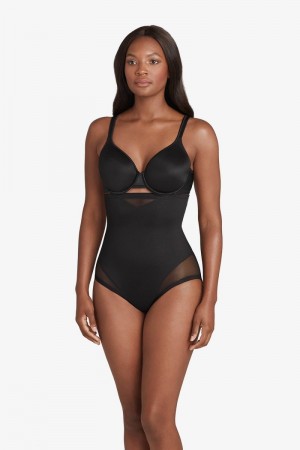 Women's Black Surround Support Shaping Hi Waist Brief Shapewear - Miraclesuit USA | QR755045N2