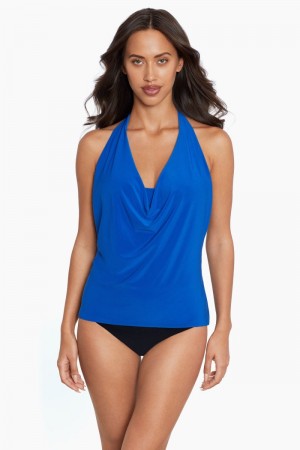 Women's Blue Sophie DD Cups Tankini Tops - Miraclesuit USA | UH899509J0