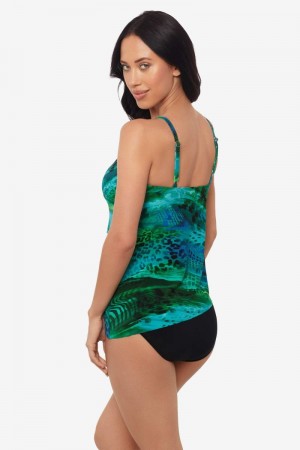 Women's Blue / Multicolor Margarita Elsa Tankini Tops - Miraclesuit USA | LC457495Z4