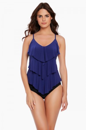 Women's Dark Purple Rita Tankini Tops - Miraclesuit USA | PE535723Q8