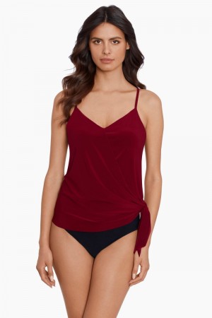 Women's Dark Red Alex Tankini Tops - Miraclesuit USA | VO738703G4