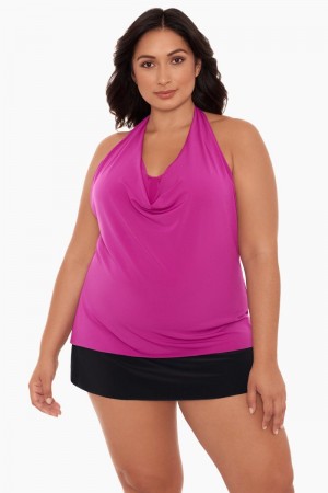 Women's Fuchsia Plus Size Sophie Tankini Tops - Miraclesuit USA | PB882898A9