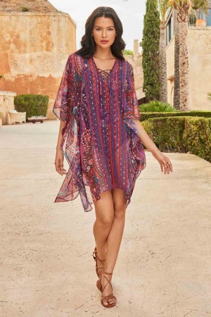 Women's Multicolor Dynasty Caftan Cover Ups - Miraclesuit USA | LZ497179A0