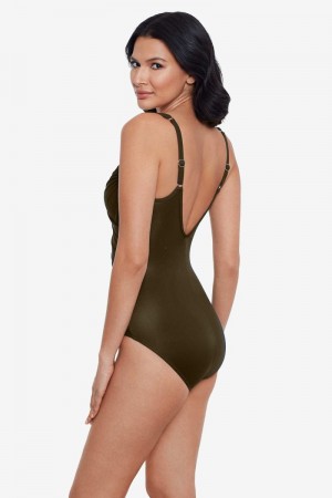 Women's Olive New Sensations Madero DD Cups One Piece - Miraclesuit USA | QC605420B0