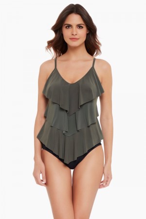 Women's Olive Rita Tankini Tops - Miraclesuit USA | UQ192179U9