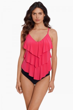 Women's Pink Rita Tankini Tops - Miraclesuit USA | CK213901A8