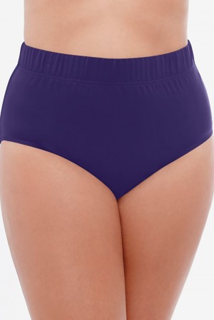 Women's Purple Plus Size Basic Pant Swim Bottom - Miraclesuit USA | AA110881G8