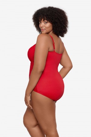 Women's Red Plus Size Sanibel One Piece - Miraclesuit USA | FO595549M7