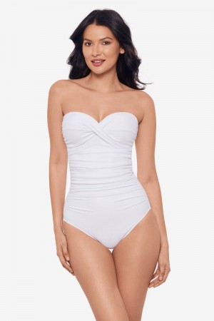 Women's White Rock Solid Madrid One Piece - Miraclesuit USA | QI043304N0