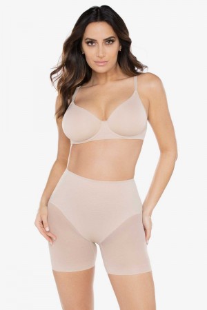 Women's White Sheer Derriere X Firm Lift Boyshort Shapewear - Miraclesuit USA | AY823042M0