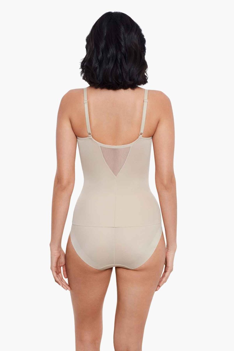 Women's Beige Extra Firm Sexy Sheer Shaping Underwire Camisole Shapewear - Miraclesuit USA | BR406970S3