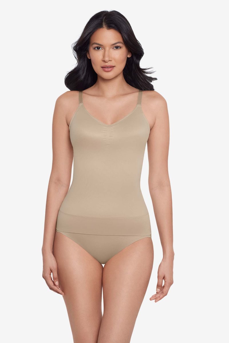 Women's Beige Comfy Curves Shaping Cami Shapewear - Miraclesuit USA | XK228042F6