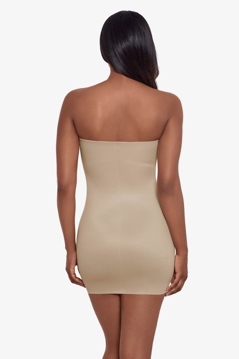 Women's Beige Show Stopper Strapless Slip Shapewear - Miraclesuit USA | FP124422F0