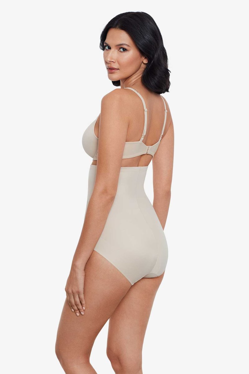 Women's Beige Tummy Tuck High Waisted Shaping Brief Shapewear - Miraclesuit USA | KH592229W7