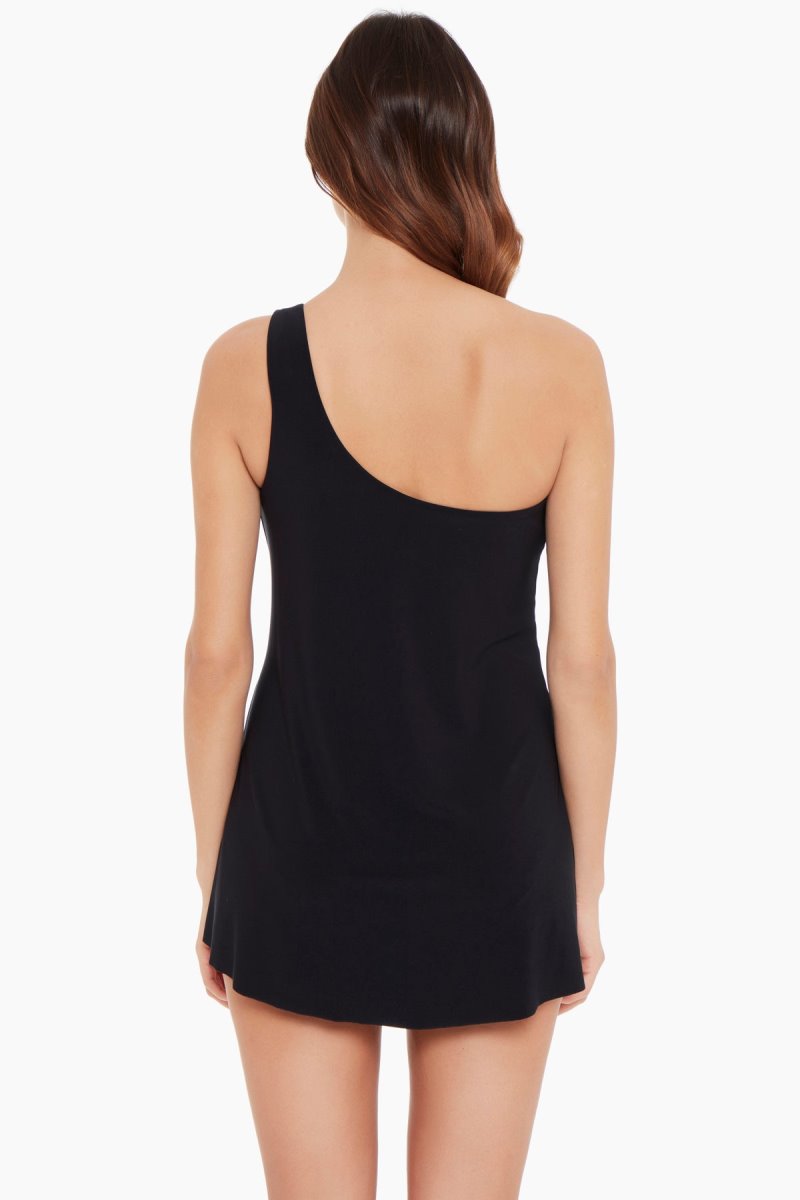 Women's Black Amal One Piece Swim Dress - Miraclesuit USA | DQ253305N9