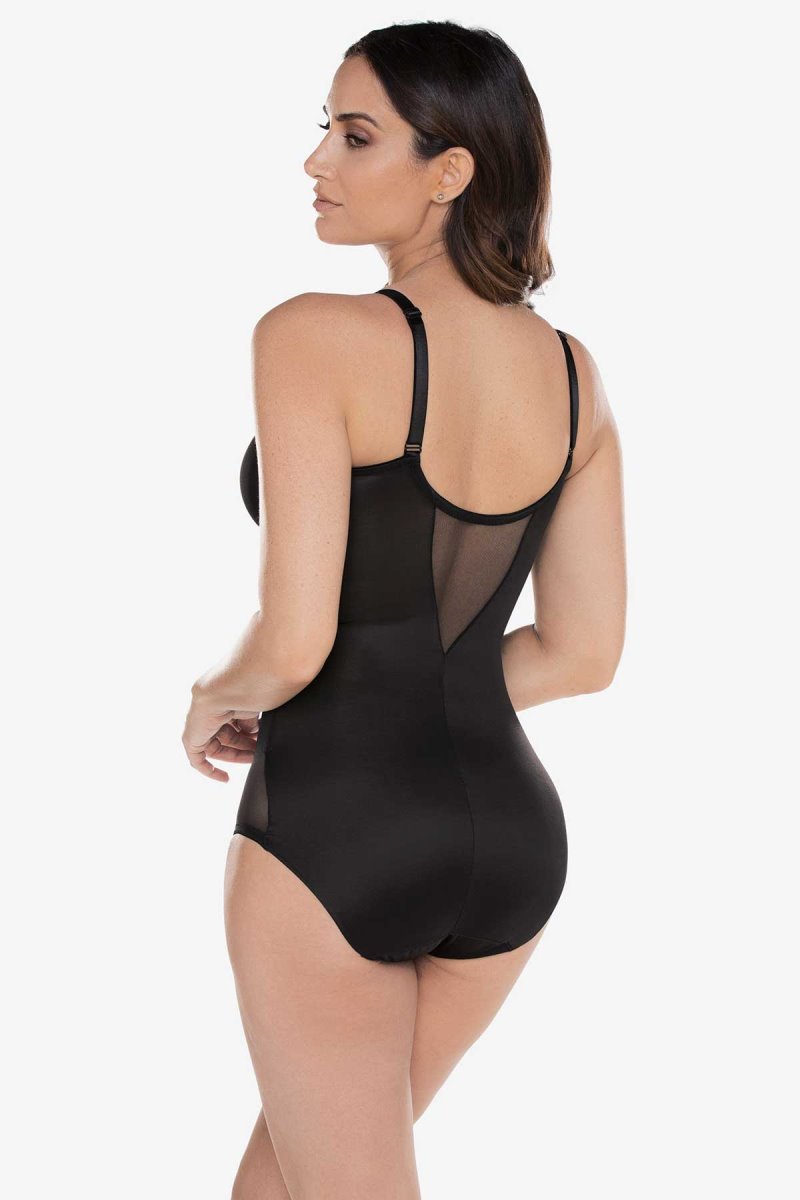 Women's Black Extra Firm Sexy Sheer Shaping Bodybriefer Shapewear - Miraclesuit USA | EQ439483K8