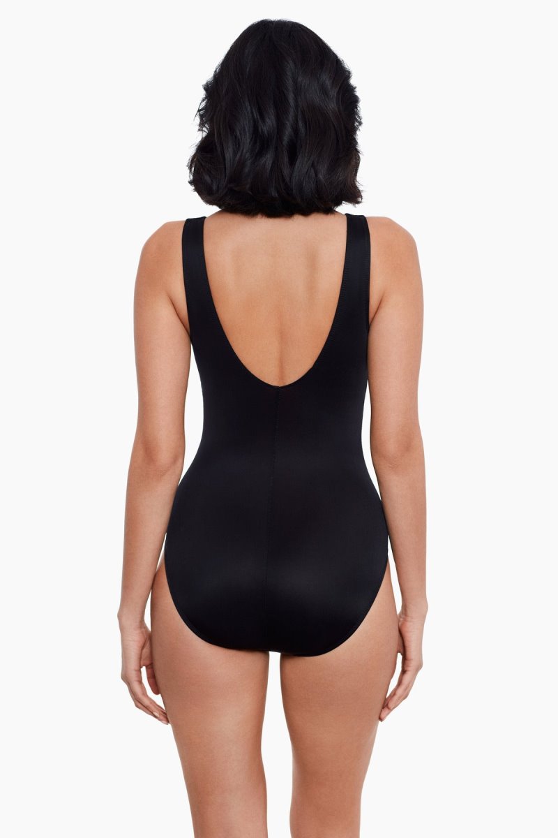 Women's Black Illusionisis Palma DD Cups One Piece - Miraclesuit USA | DW948154R9