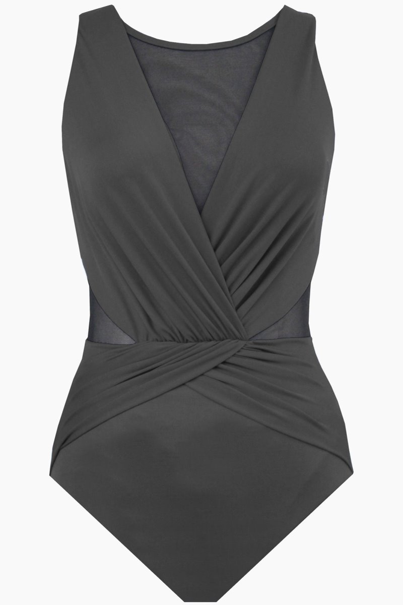 Women's Black Illusionisis Palma DD Cups One Piece - Miraclesuit USA | DW948154R9