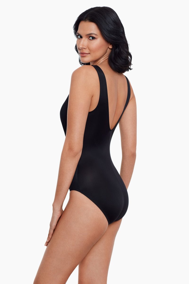 Women\'s Black Illusionisis Palma DD Cups One Piece - Miraclesuit USA | DW948154R9