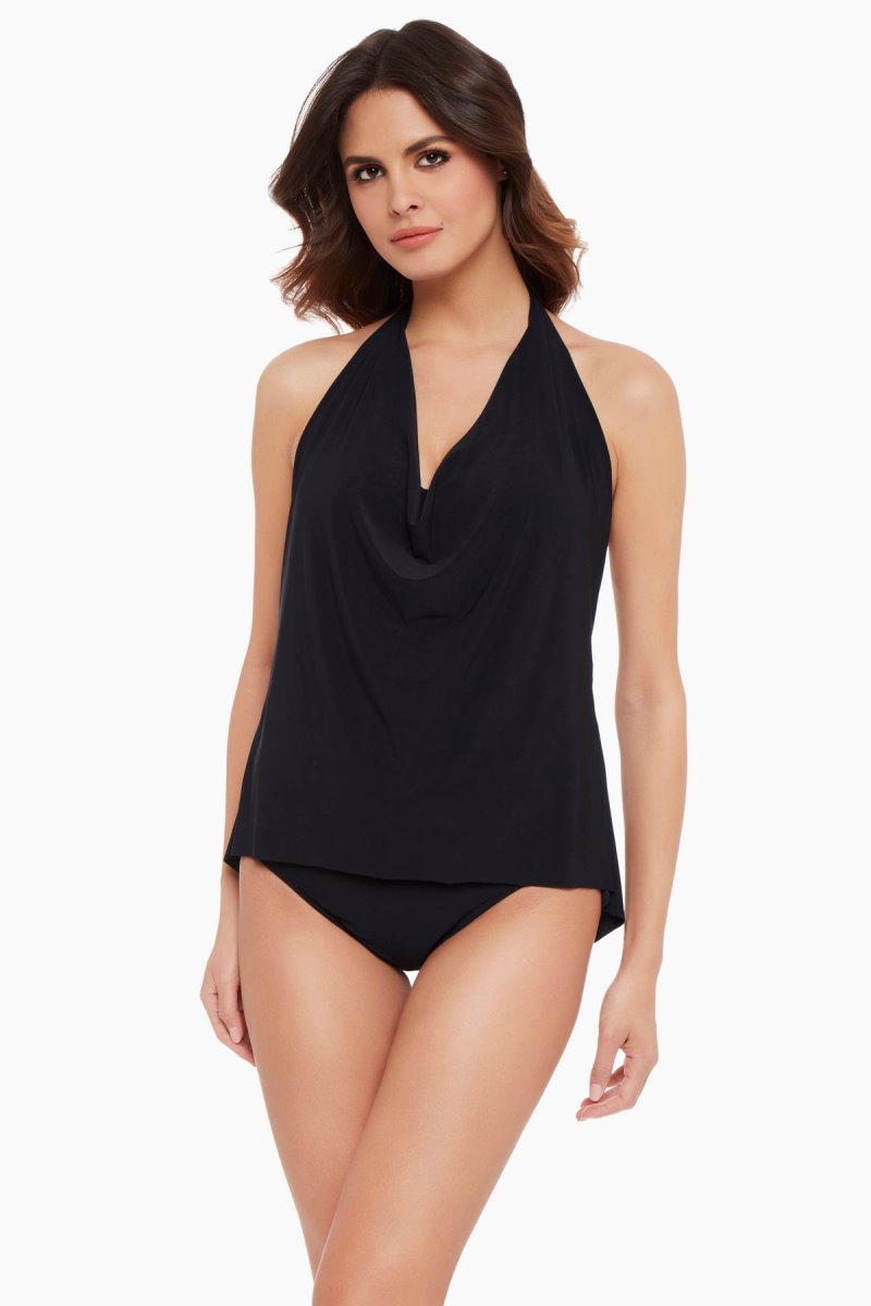 Women's Black Sophie Tankini Tops - Miraclesuit USA | SG093129D1