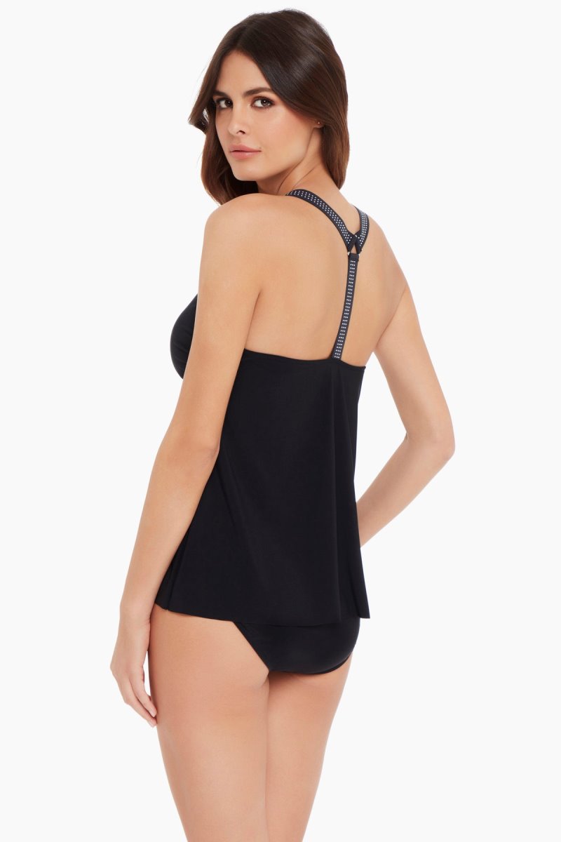 Women\'s Black Star StuDDed Carly Tankini Tops - Miraclesuit USA | LM225162I6