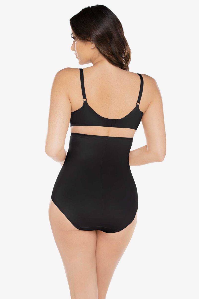 Women's Black Tummy Tuck High Waisted Shaping Brief Shapewear - Miraclesuit USA | RE896299L0