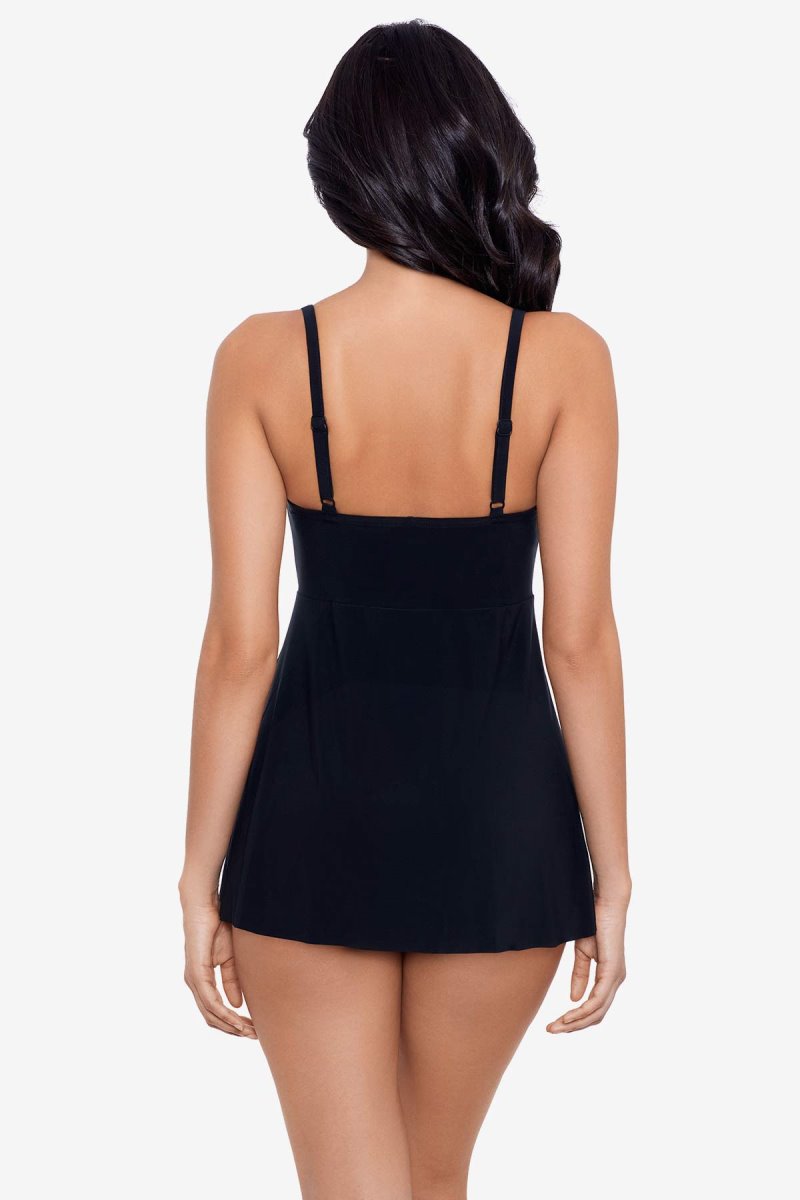 Women's Black Twisted Sisters Adora Underwire Swim Dress - Miraclesuit USA | GL671057O3