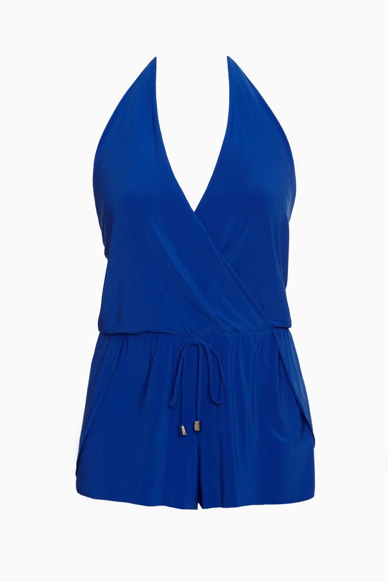 Women's Blue Bianca One Piece Romper - Miraclesuit USA | XF423392J0