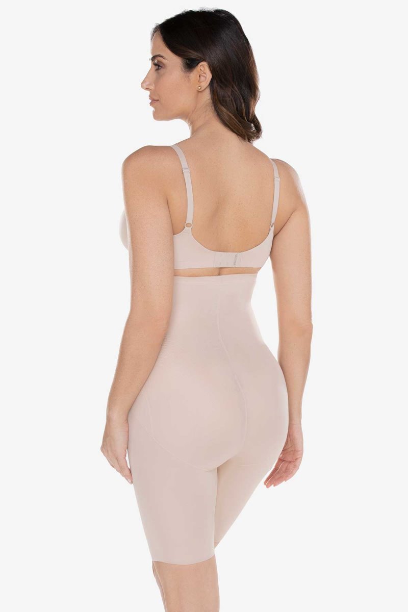 Women's Brown Hi Waist Long Leg Shaper Shapewear - Miraclesuit USA | NO810741Y7