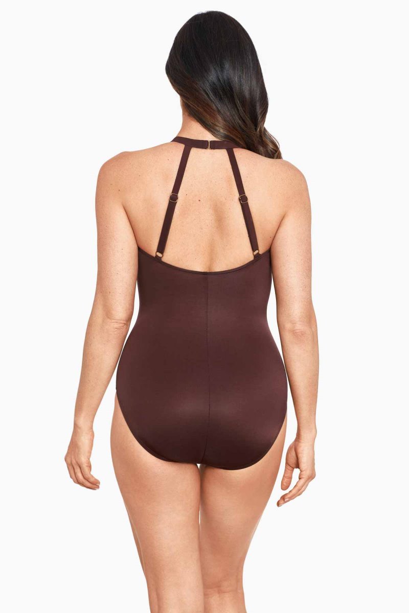 Women's Brown Illusionists Wrapture One Piece - Miraclesuit USA | AM630313C3