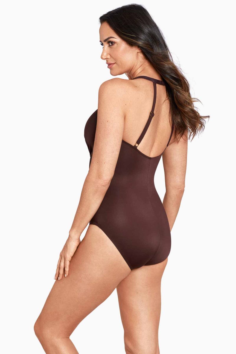 Women's Brown Illusionists Wrapture One Piece - Miraclesuit USA | AM630313C3