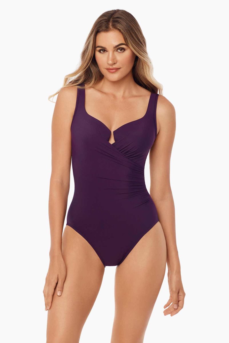 Women\'s Dark Purple Must Haves Escape One Piece - Miraclesuit USA | TF839743X9