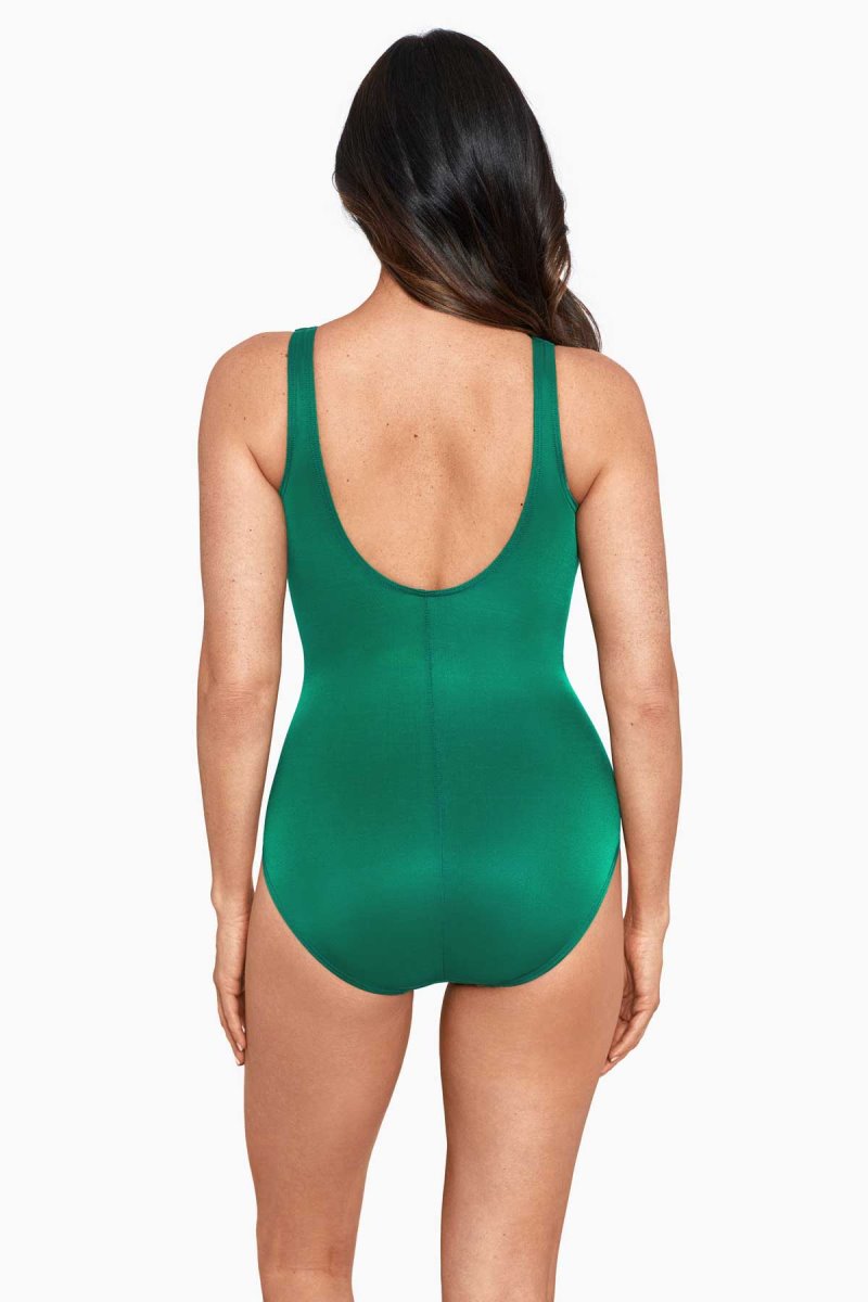 Women's Green Twisted Sisters Esmerelda One Piece - Miraclesuit USA | XH289028J0