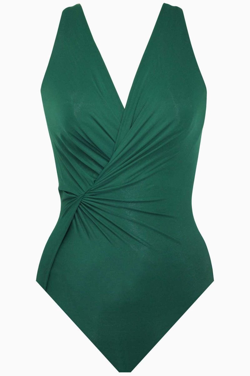 Women's Green Twisted Sisters Esmerelda One Piece - Miraclesuit USA | XH289028J0