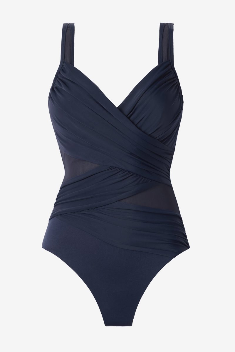 Women's Navy New Sensations Madero DD Cups One Piece - Miraclesuit USA | JK483358Q7