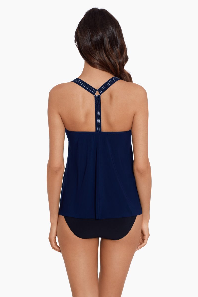 Women's Navy Star StuDDed Carly Tankini Tops - Miraclesuit USA | EI961296V0