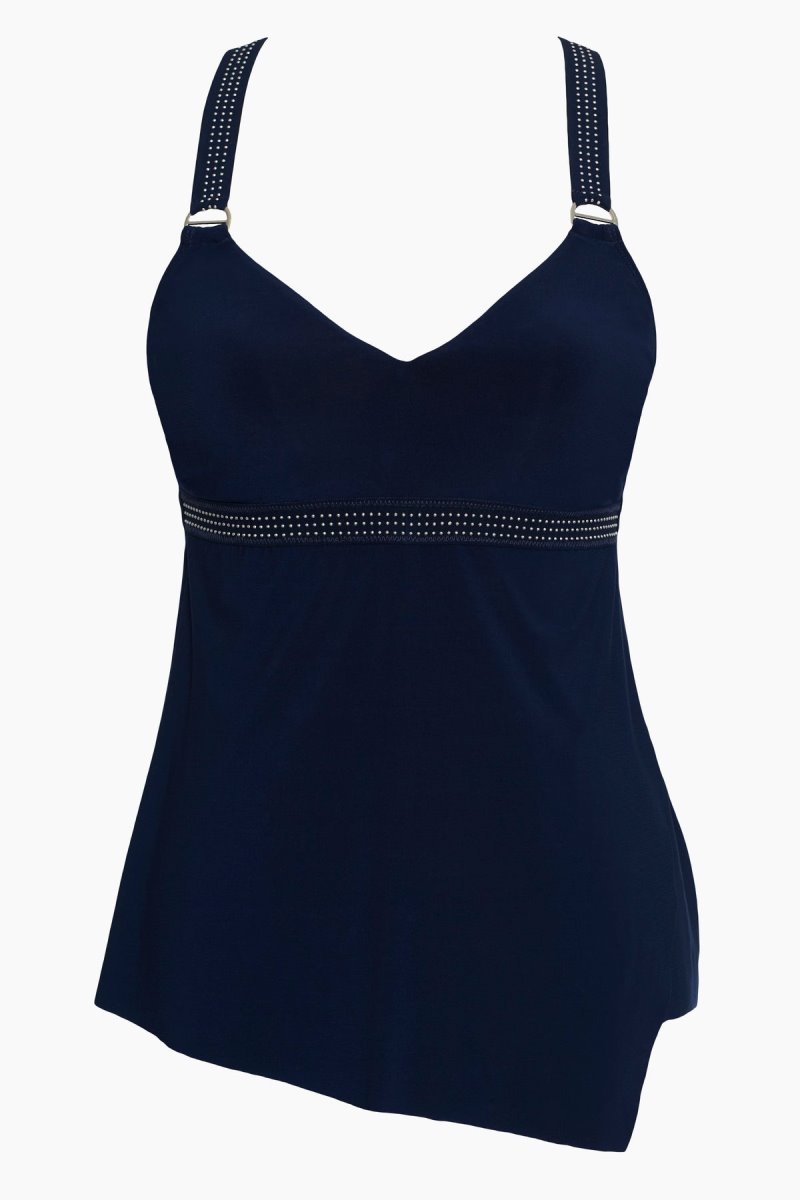 Women's Navy Star StuDDed Carly Tankini Tops - Miraclesuit USA | EI961296V0