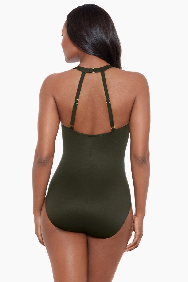 Women's Olive Illusionists Wrapture One Piece - Miraclesuit USA | CO221392N7