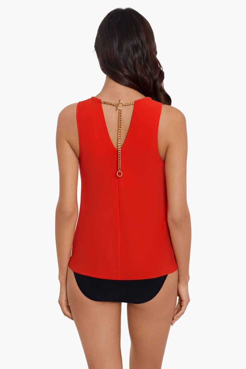 Women's Orange Hyper Link Chanae Tankini Tops - Miraclesuit USA | YP195889V3