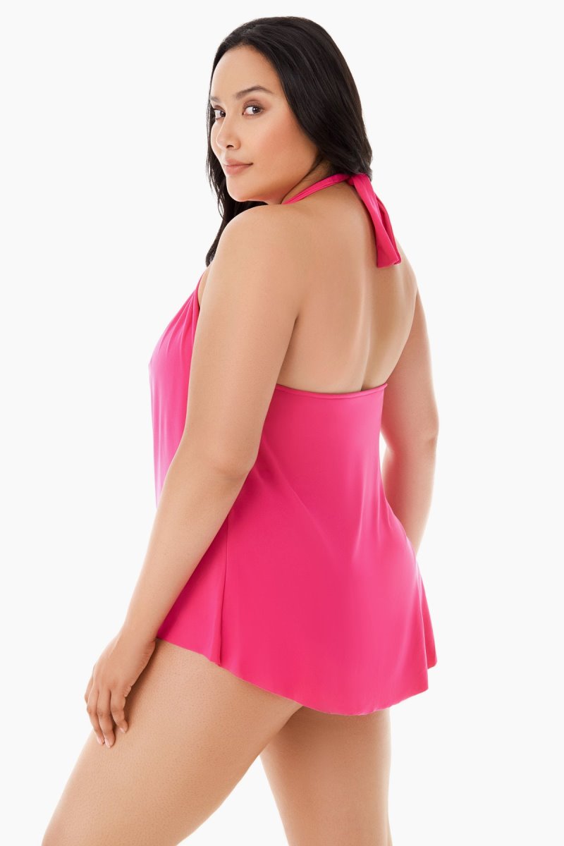 Women's Pink Plus Size Sophie Tankini Tops - Miraclesuit USA | BC653655B5